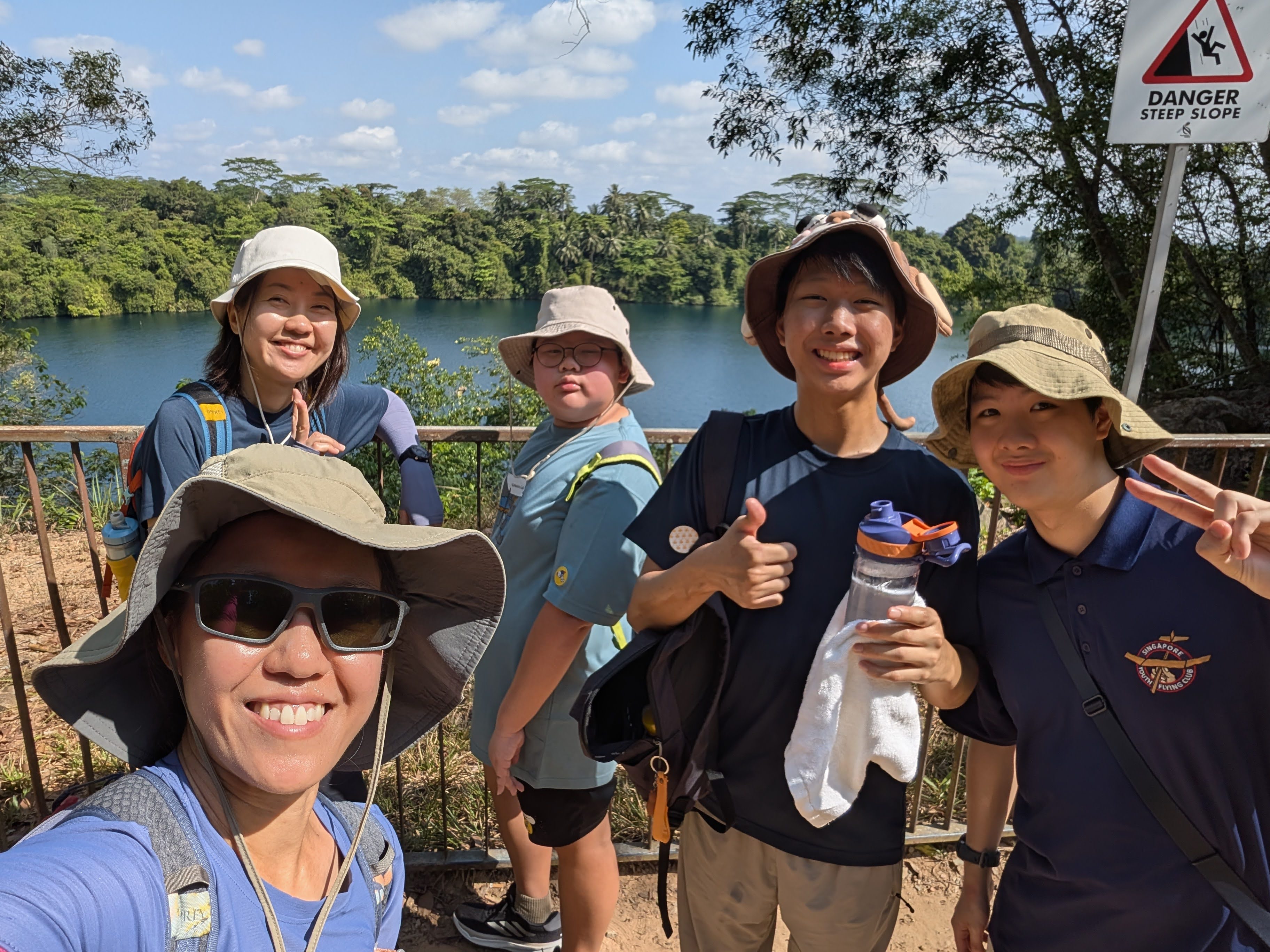 Move Free community members smiling together outdoors after a hike
